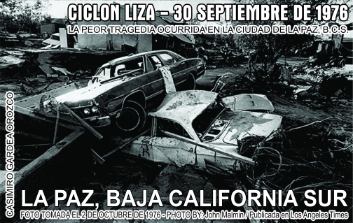FOTO DEL CICLON LIZA TOMADA EL 2 DE OCTUBRE DE 1976 --